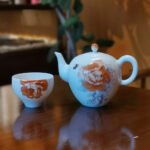 Hand-painted Peony Porcelain Teapot Chinese Kung Fu Tea Set